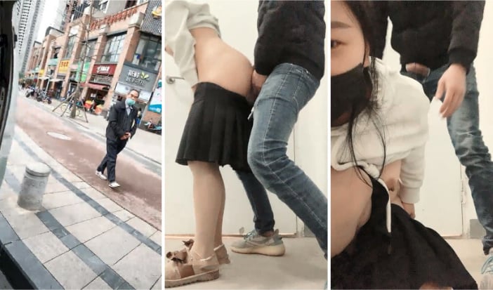 【鹿爷最man】广场搭讪，厕所内啪啪，街头跳蛋喷水，再勾搭小伙带回住处做爱