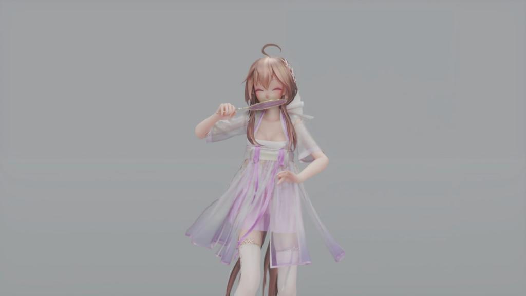 MMD22 汉服真空淫纹乐正绫 翘臀后入千里高潮